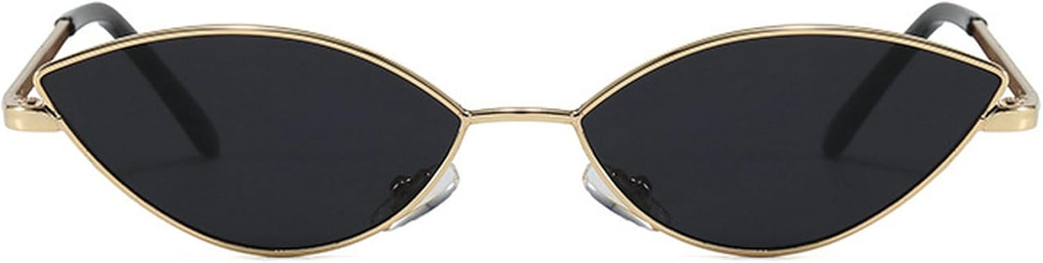 Маленькие солнцезащитные очки «кошачий глаз» для женщин, роскошная уникальная металлическая оправа, черные солнцезащитные очки, модные очки с защитой от УФ-излучения UV400, винтажные женские очки mincl, Gold Black
Маленькие солнцезащитные очки «кошачий глаз» для женщин, роскошная уникальная металлическая оправа, черные солнцезащитные очки, модные очки с защитой от УФ-излучения UV400, винтажные женские очки mincl, Gold Black