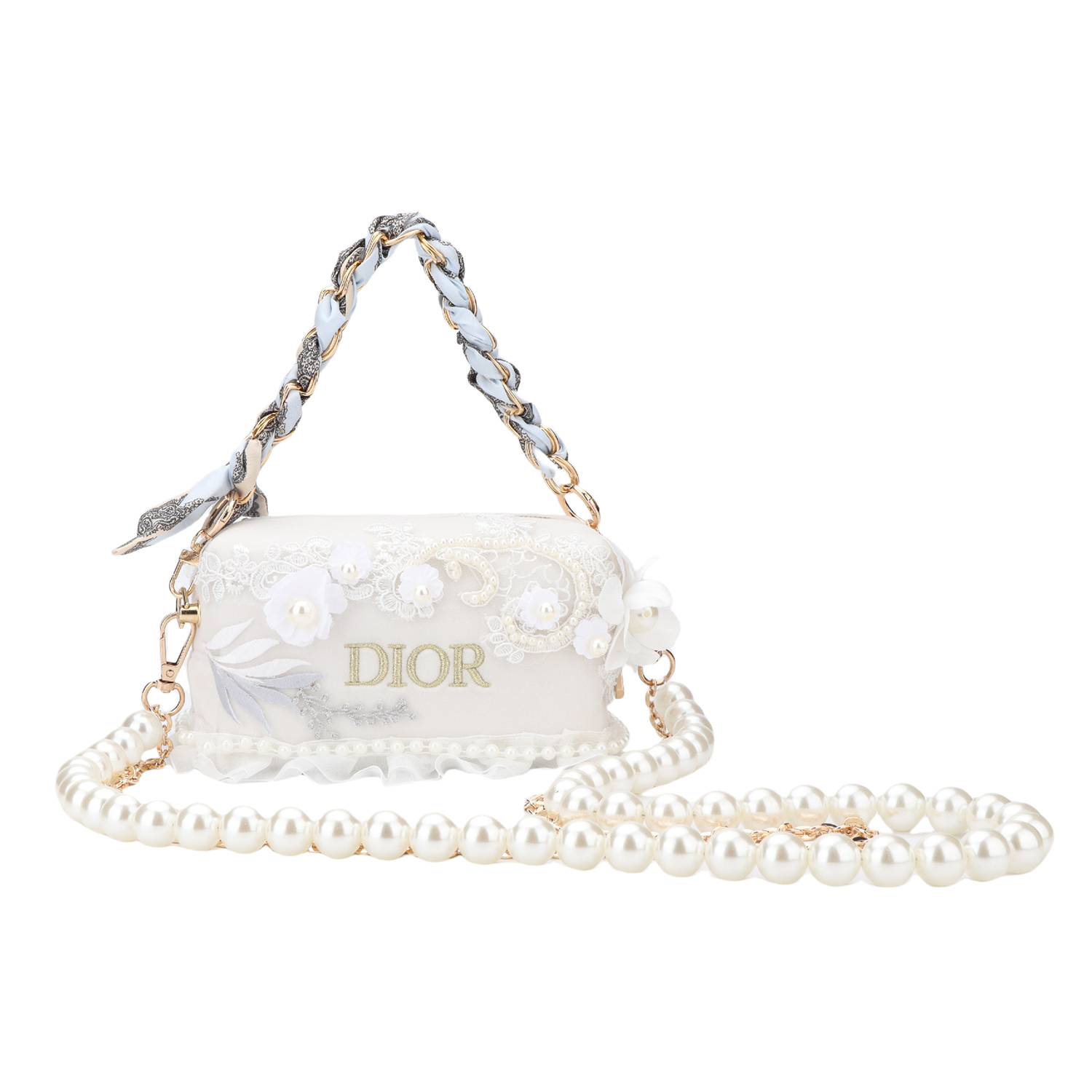 Midsummer Night's Dream, косметичка через плечо сумка-тоут с 3D эффектом цветочного декора из мягкой жемчужной фибры DIOR
Midsummer Night's Dream, косметичка через плечо сумка-тоут с 3D эффектом цветочного декора из мягкой жемчужной фибры DIOR