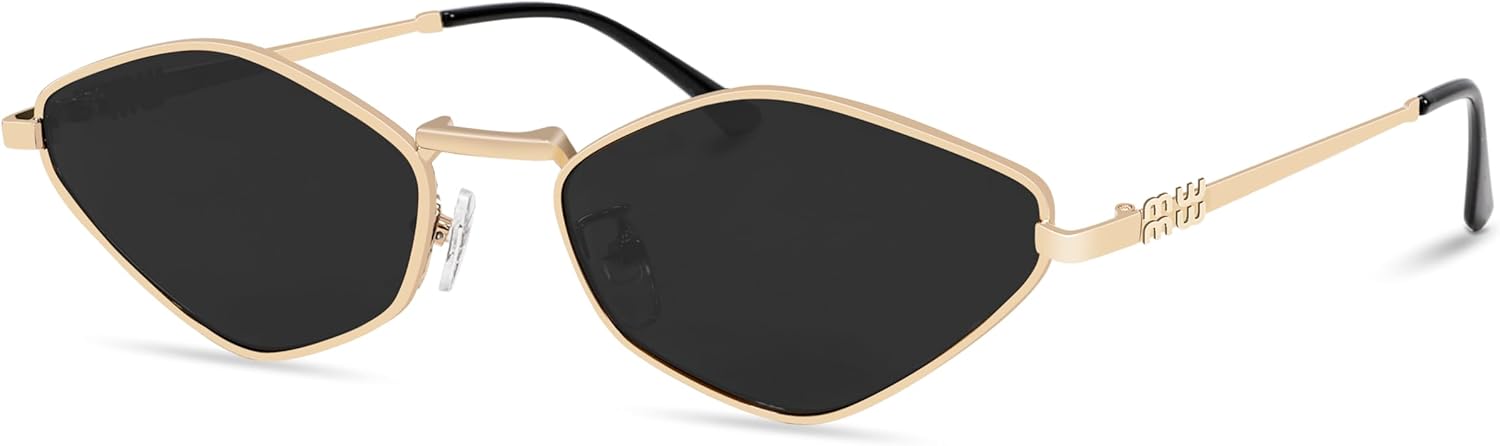 Солнцезащитные очки Rmerom Retro Irregular Metal для женщин и мужчин, 2026 Модные винтажные солнцезащитные очки в стиле 90-х, маленькие узкие, в золотой оправе, Gold Frame-black Lens01
Солнцезащитные очки Rmerom Retro Irregular Metal для женщин и мужчин, 2026 Модные винтажные солнцезащитные очки в стиле 90-х, маленькие узкие, в золотой оправе, Gold Frame-black Lens01