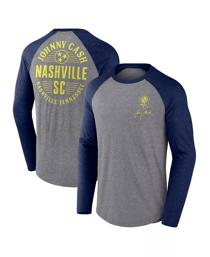 Мужская футболка с длинным рукавом реглан Heather Gray Nashville SC x Johnny Cash Lines Tri-Blend Fanatics
Мужская футболка с длинным рукавом реглан Heather Gray Nashville SC x Johnny Cash Lines Tri-Blend Fanatics