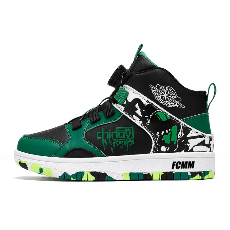 Нескользящие высокие кроссовки для скейтбординга, увеличивающие рост, для детей FCMM, черный/зеленый
Нескользящие высокие кроссовки для скейтбординга, увеличивающие рост, для детей FCMM, черный/зеленый