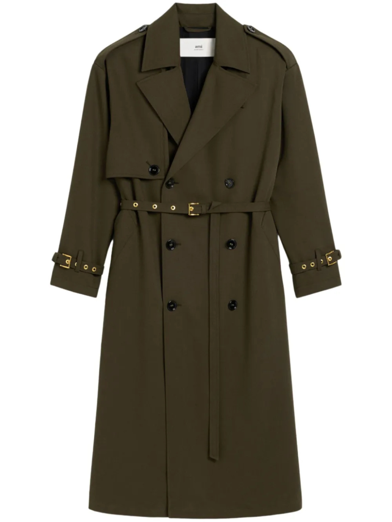 AMI Paris тренч с поясом, зеленый
AMI Paris тренч с поясом, зеленый