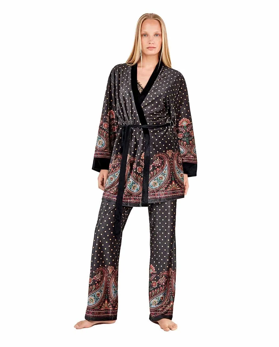 Бархатное кимоно с восточным принтом и горошком Gisela, мультиколор
Бархатное кимоно с восточным принтом и горошком Gisela, мультиколор