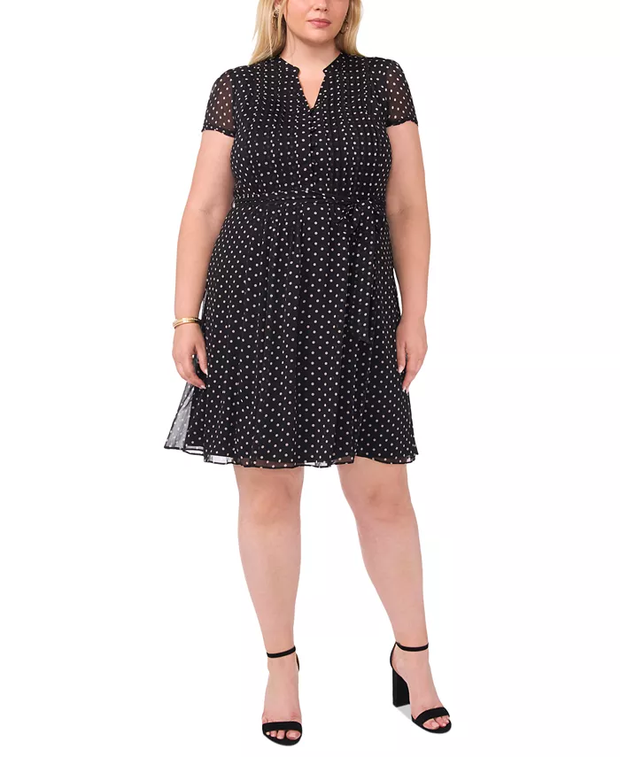 Платье больших размеров с принтом, разрезом на горловине и рукавами-крылышками MSK, черный
Платье больших размеров с принтом, разрезом на горловине и рукавами-крылышками MSK, черный