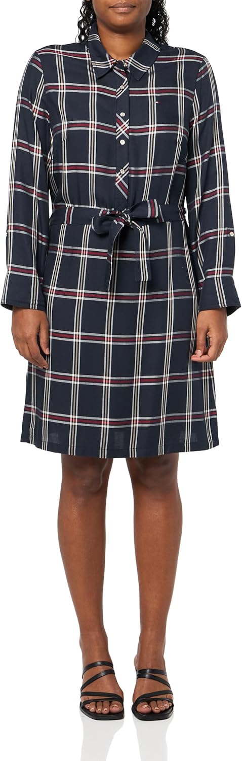 Женское клетчатое платье Tommy Hilfiger Ashbury с завязкой на талии и пуговицами спереди, Sky Captain Multi
Женское клетчатое платье Tommy Hilfiger Ashbury с завязкой на талии и пуговицами спереди, Sky Captain Multi