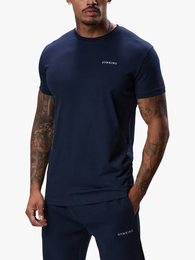 Хлопковая футболка Muscle Fit базового кроя Gym King, Navy
Хлопковая футболка Muscle Fit базового кроя Gym King, Navy