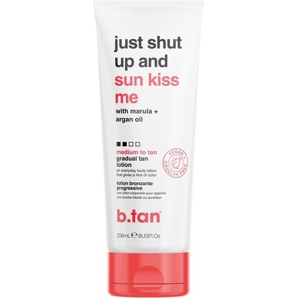 B.Tan Лосьон для автозагара средней интенсивности Just Shut Up And Sun Kiss Me Everyday Glow Lotion 236 мл
B.Tan Лосьон для автозагара средней интенсивности Just Shut Up And Sun Kiss Me Everyday Glow Lotion 236 мл