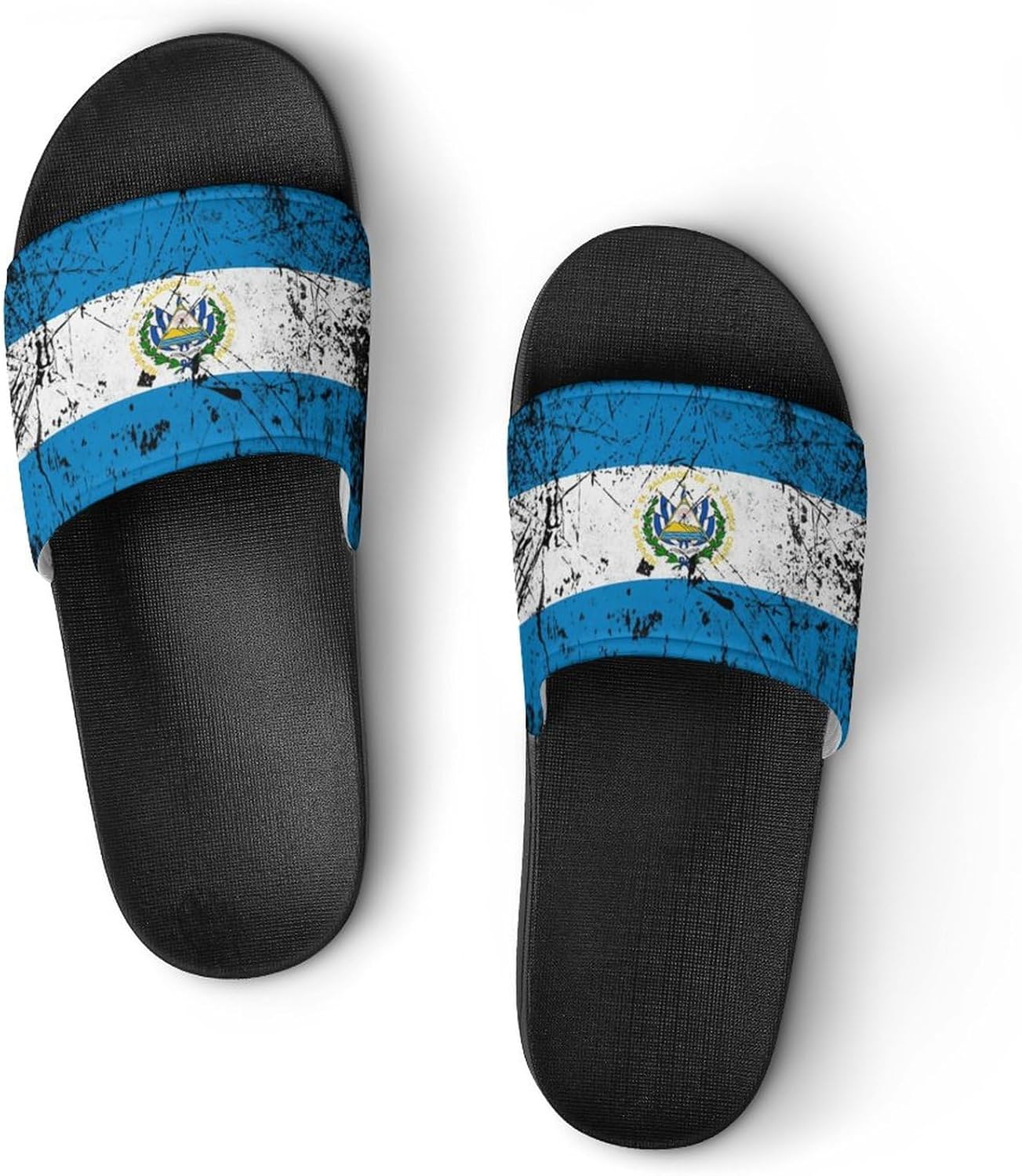 Тапочки для душа с текстурой гранж и флагом Сальвадора GTABVECT, внутри дома, быстро сохнущие, противоскользящие, для ванной или бассейна, мужские и женские, ПВХ, черный
Тапочки для душа с текстурой гранж и флагом Сальвадора GTABVECT, внутри дома, быстро сохнущие, противоскользящие, для ванной или бассейна, мужские и женские, ПВХ, черный