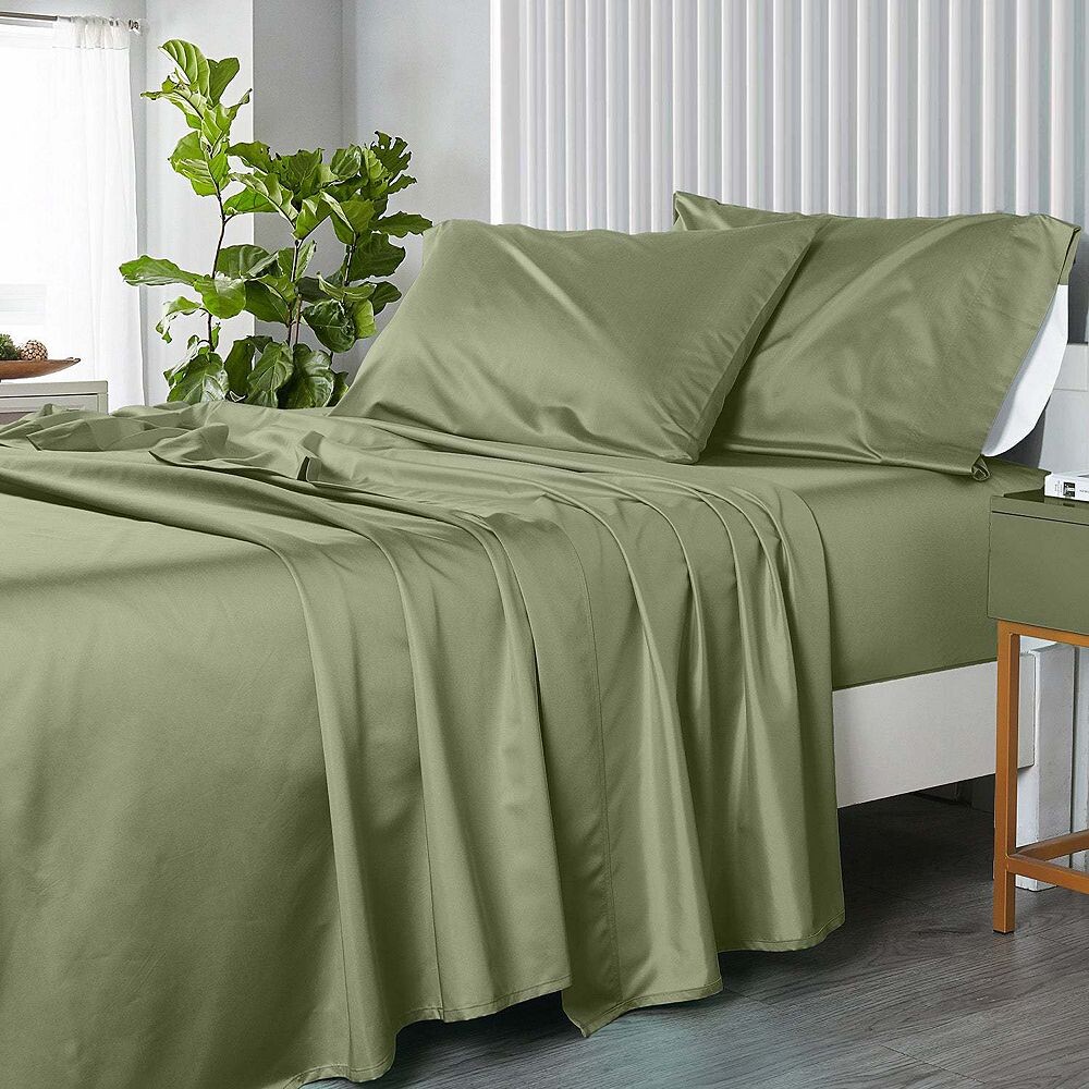 Комплект простыней из хлопка 608 — очень глубокие карманы (22 дюйма) Egyptian Linens, цвет Solid Sage
Комплект простыней из хлопка 608 — очень глубокие карманы (22 дюйма) Egyptian Linens, цвет Solid Sage