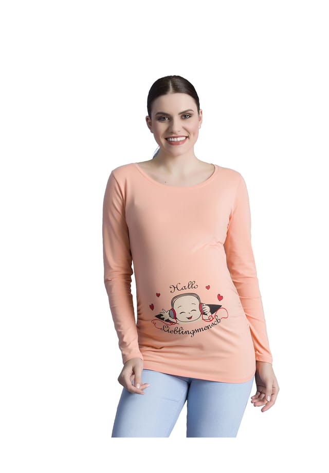 Рубашка для беременных с длинными рукавами с мотивом «Привет любимому человеку» M.M.C., цвет lachsfarbe
Рубашка для беременных с длинными рукавами с мотивом «Привет любимому человеку» M.M.C., цвет lachsfarbe