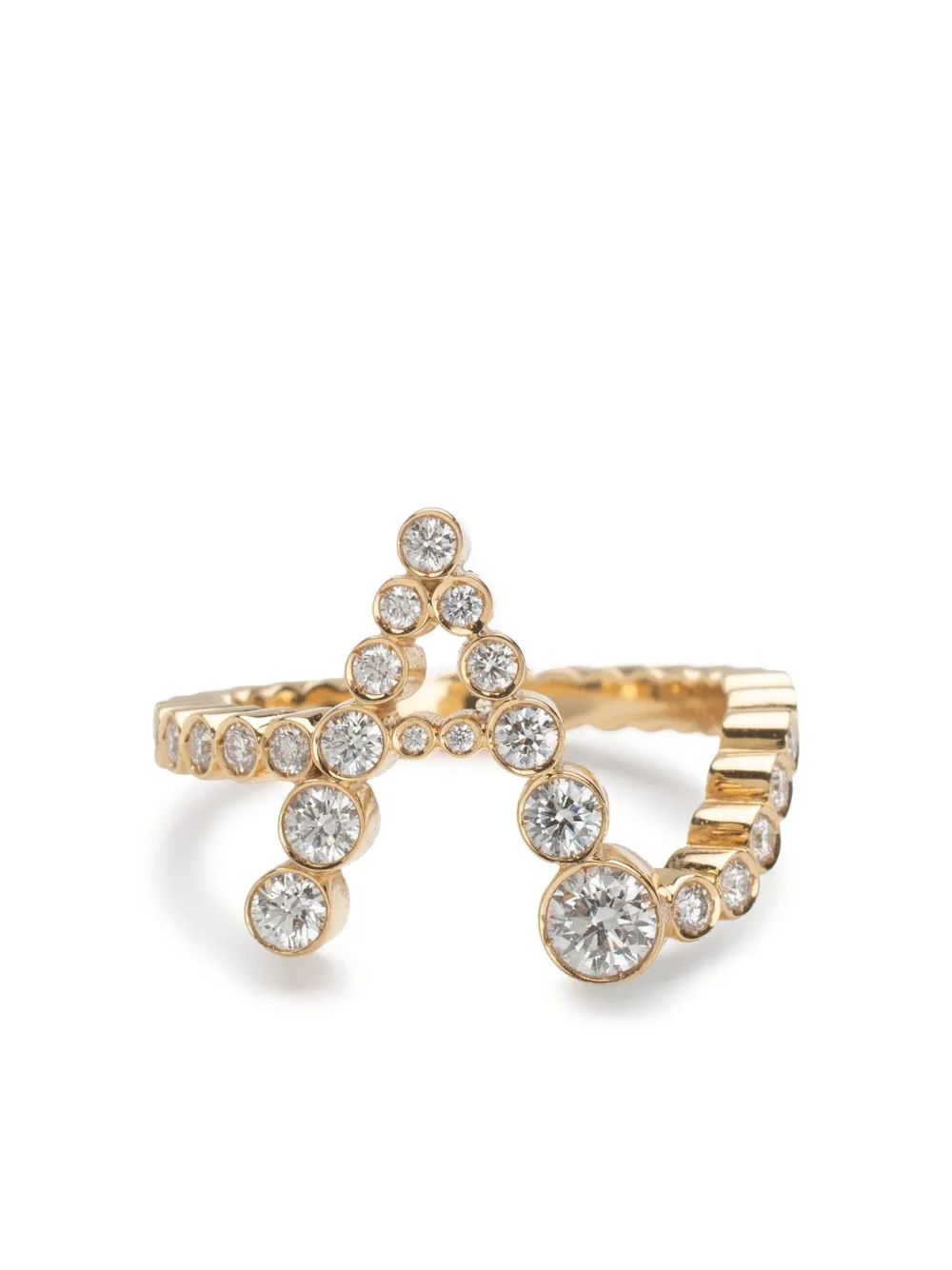 Бриллиантовое кольцо из переработанного желтого золота 18 карат с буквой «А» Sophie Bille Brahe, золотой
Бриллиантовое кольцо из переработанного желтого золота 18 карат с буквой «А» Sophie Bille Brahe, золотой