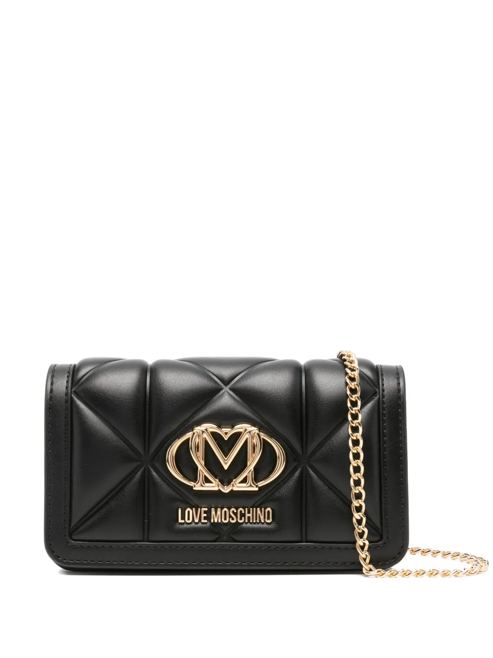 Стеганый клатч с логотипом на планке Love Moschino, черный
Стеганый клатч с логотипом на планке Love Moschino, черный