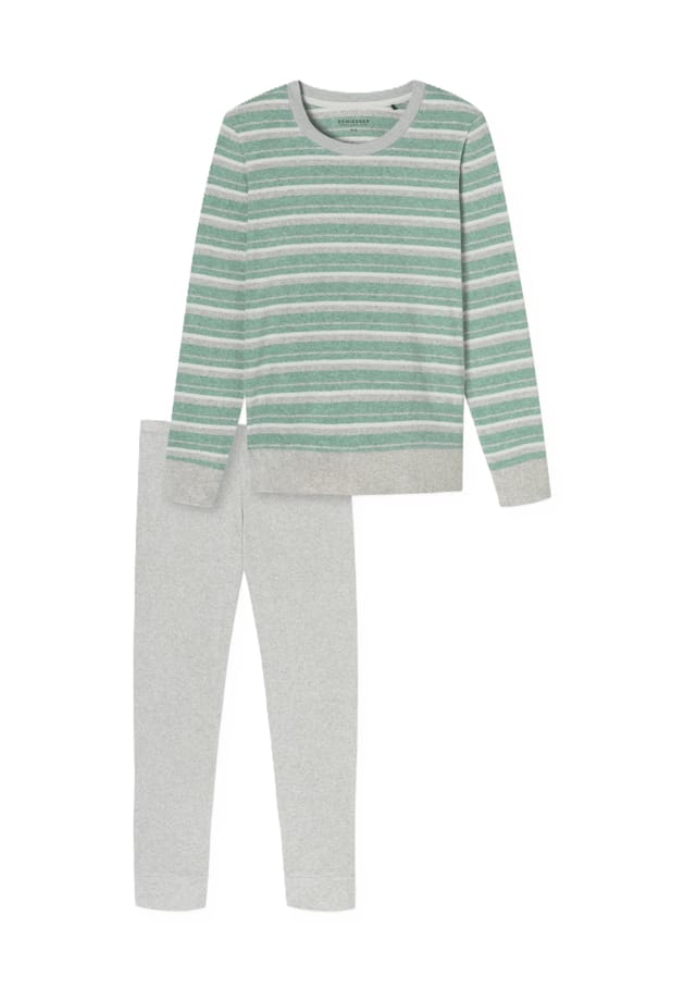 Повседневная базовая пижама с круглым вырезом Schiesser, зеленый
Повседневная базовая пижама с круглым вырезом Schiesser, зеленый