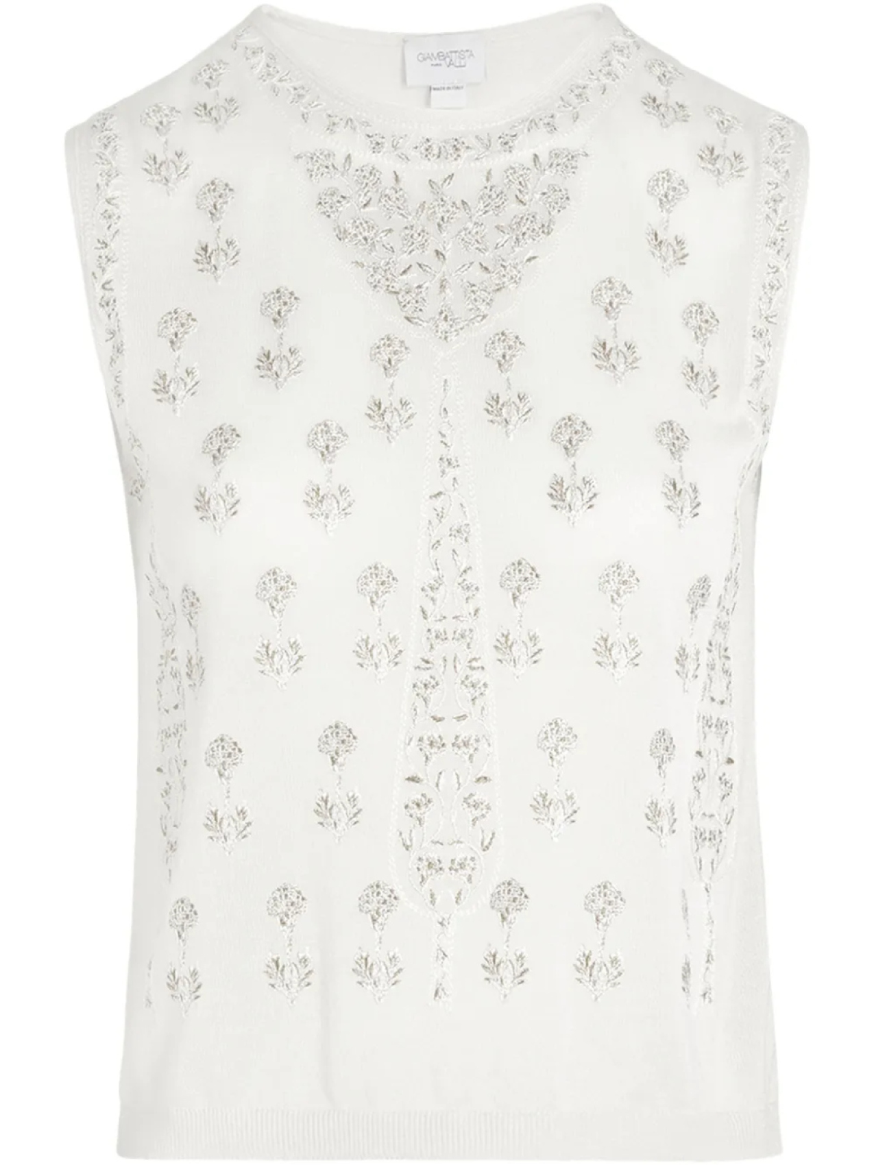 Топ с цветочной вышивкой Giambattista Valli, белый
Топ с цветочной вышивкой Giambattista Valli, белый