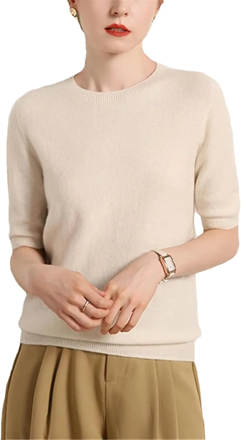 Женский короткий рукав кашемировый свитер O-Neck
Женский короткий рукав кашемировый свитер O-Neck