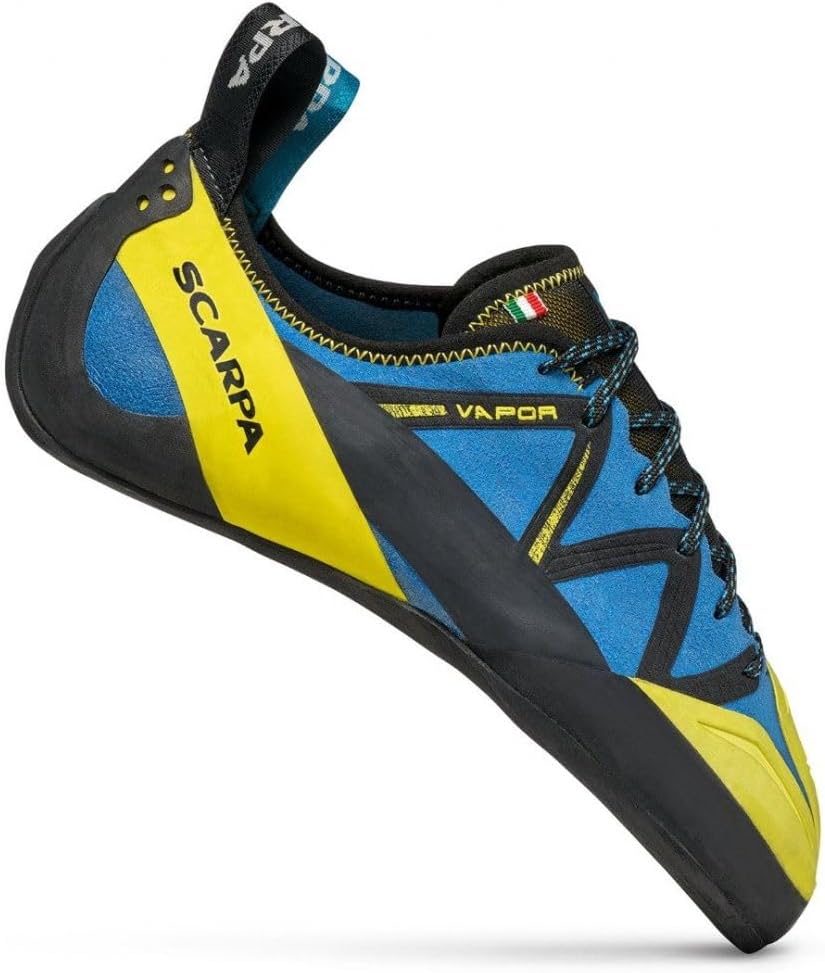 Мужские скальные туфли SCARPA Vapor Lace для спортивного скалолазания и боулдеринга, синий/желтый
Мужские скальные туфли SCARPA Vapor Lace для спортивного скалолазания и боулдеринга, синий/желтый