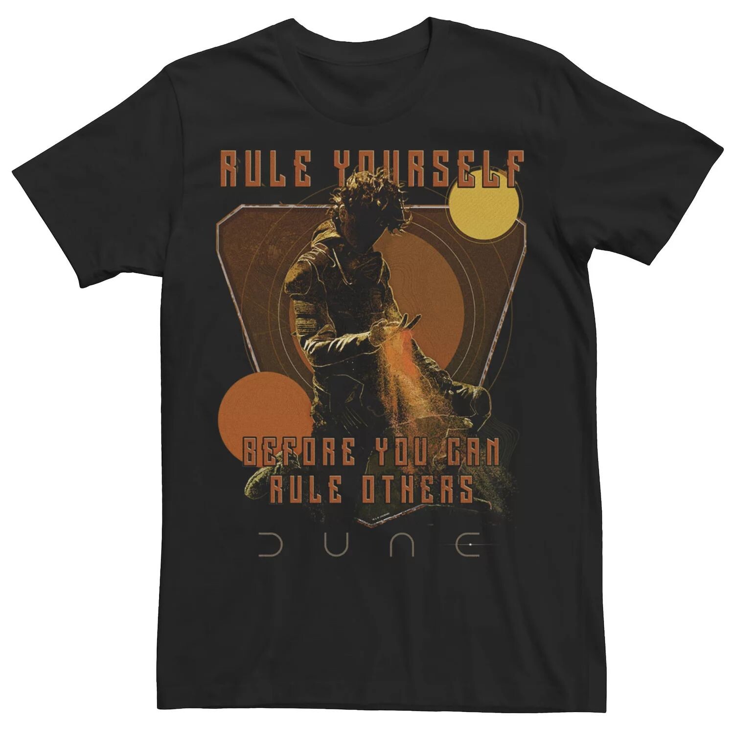 Мужская футболка Dune Paul Rule Yourself, прежде чем ты сможешь править другими Licensed Character
Мужская футболка Dune Paul Rule Yourself, прежде чем ты сможешь править другими Licensed Character