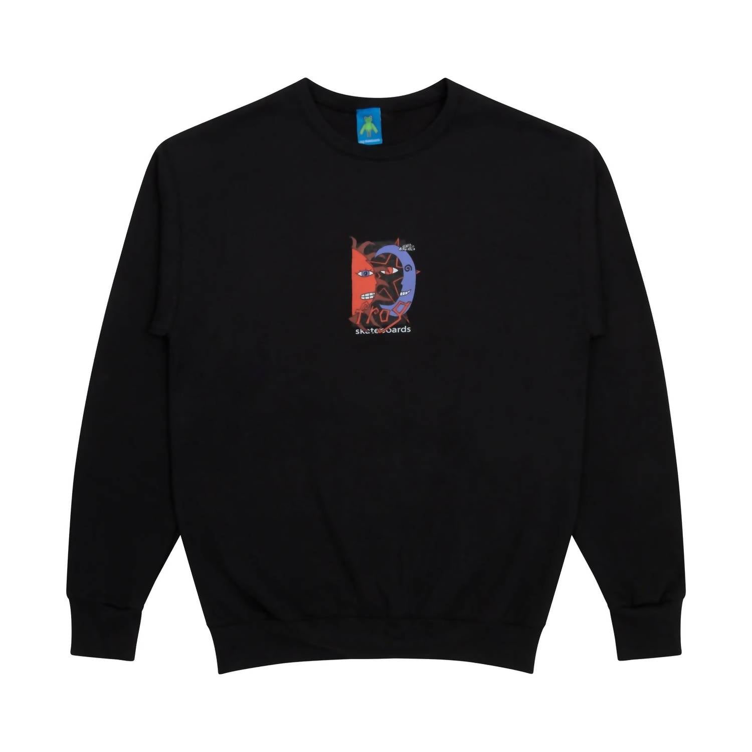 Мужская толстовка Sun And Moon с круглым вырезом черного цвета Frog Skateboards
Мужская толстовка Sun And Moon с круглым вырезом черного цвета Frog Skateboards