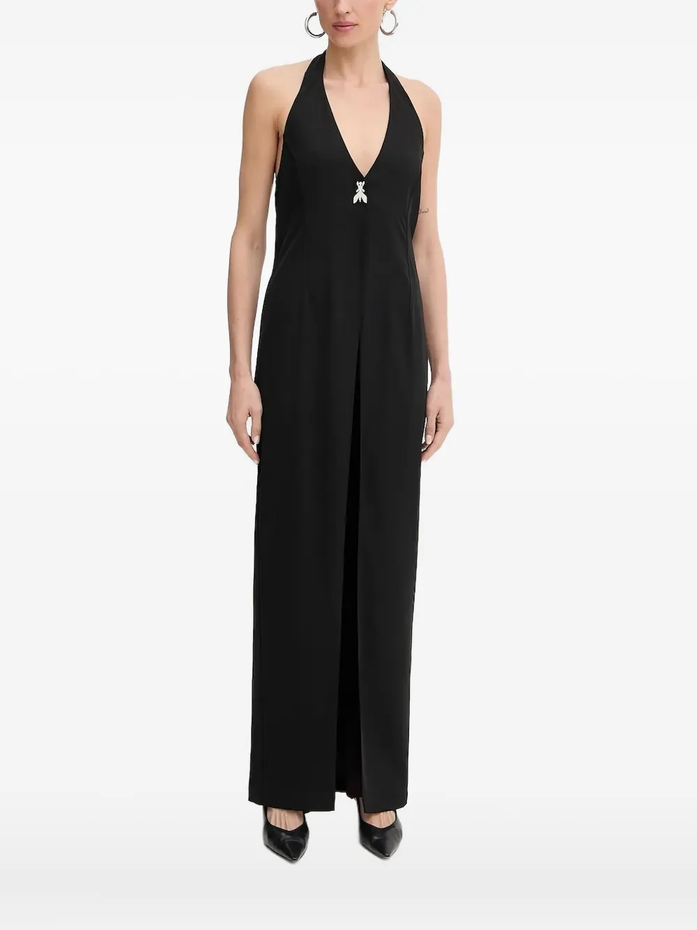 Платье макси с вырезом халтер Patrizia Pepe, черный
Платье макси с вырезом халтер Patrizia Pepe, черный