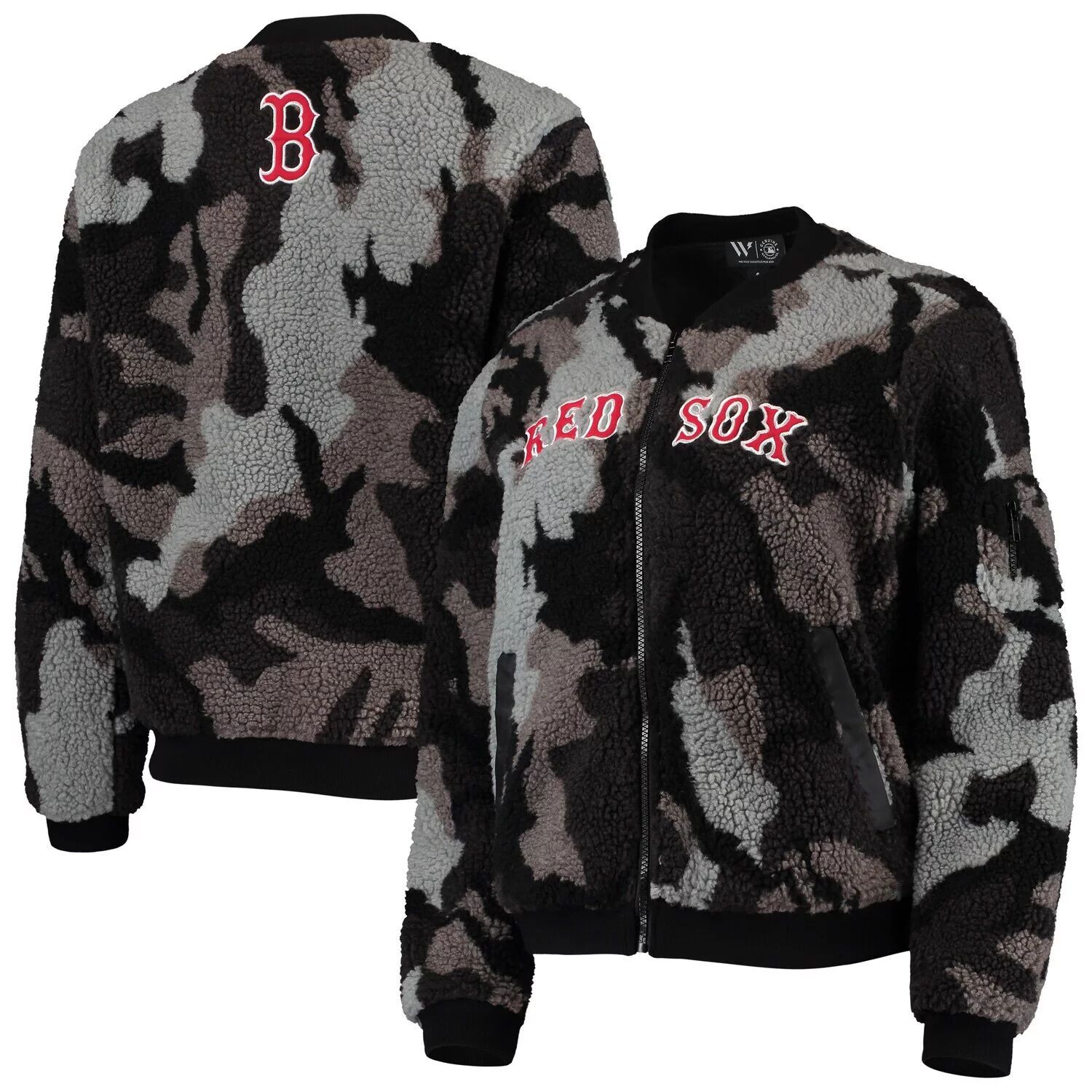 Женская черная куртка-бомбер с молнией во всю длину The Wild Collective Boston Red Sox Camo Sherpa, Черный, Женская черная куртка-бомбер с молнией во всю длину The Wild Collective Boston Red Sox Camo Sherpa
Женская черная куртка-бомбер с молнией во всю длину The Wild Collective Boston Red Sox Camo Sherpa, Черный, Женская черная куртка-бомбер с молнией во всю длину The Wild Collective Boston Red Sox Camo Sherpa