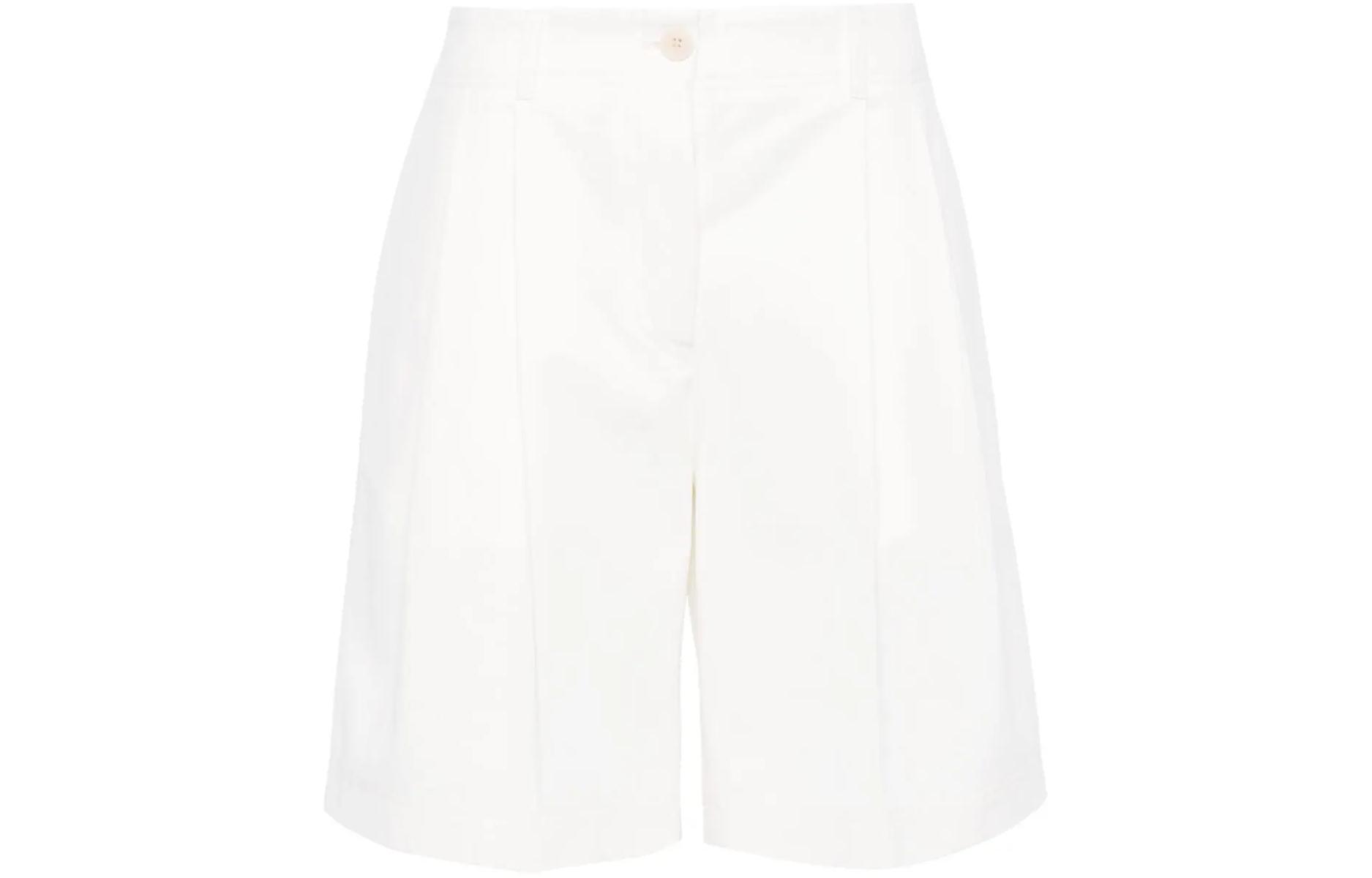 Тканые плиссированные шорты TOTEME, белый
Тканые плиссированные шорты TOTEME, белый