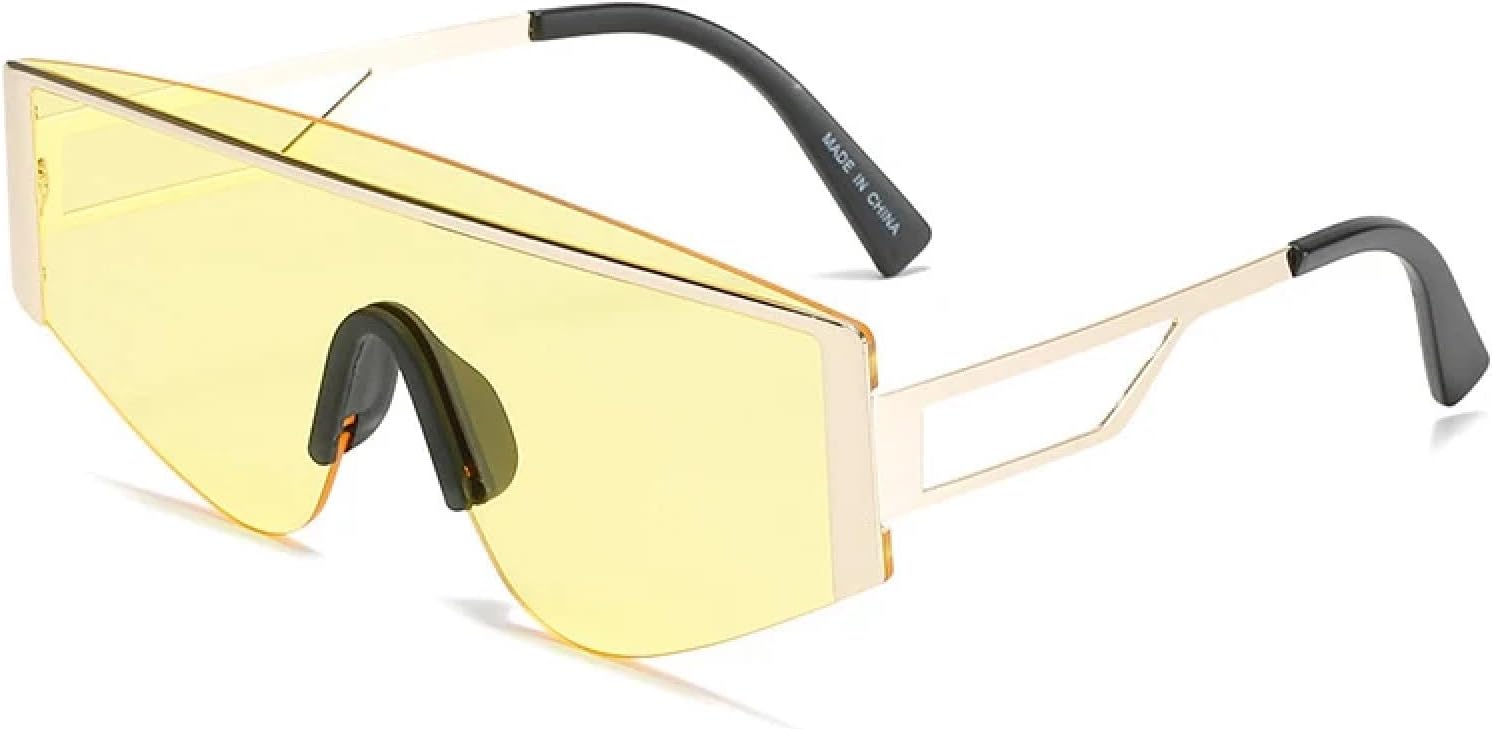 Модные ретро-солнцезащитные очки в цельной оправе для мужчин и женщин, роскошные металлические очки в стиле панк, для активного отдыха, велоспорта, защиты от УФ-излучения UV400 TKKTLLT, Gold Yellow
Модные ретро-солнцезащитные очки в цельной оправе для мужчин и женщин, роскошные металлические очки в стиле панк, для активного отдыха, велоспорта, защиты от УФ-излучения UV400 TKKTLLT, Gold Yellow