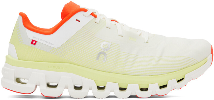 Кроссовки On Cloudflow 4 Men`s, белый/зеленый 
Кроссовки On Cloudflow 4 Men`s, белый/зеленый