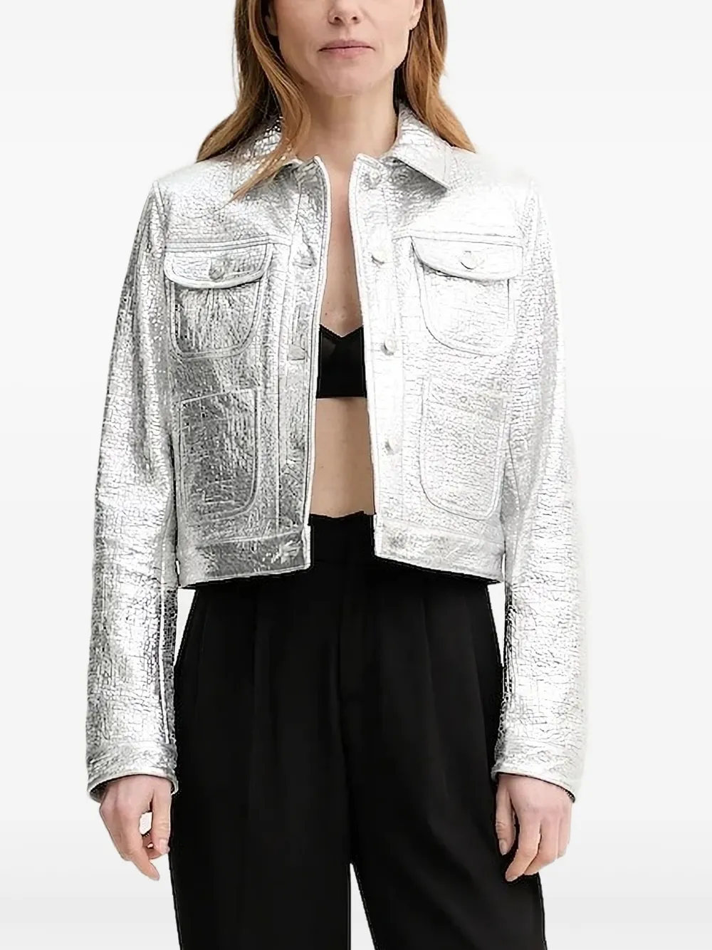 Куртка с эффектом металлик The Kooples, серый
Куртка с эффектом металлик The Kooples, серый