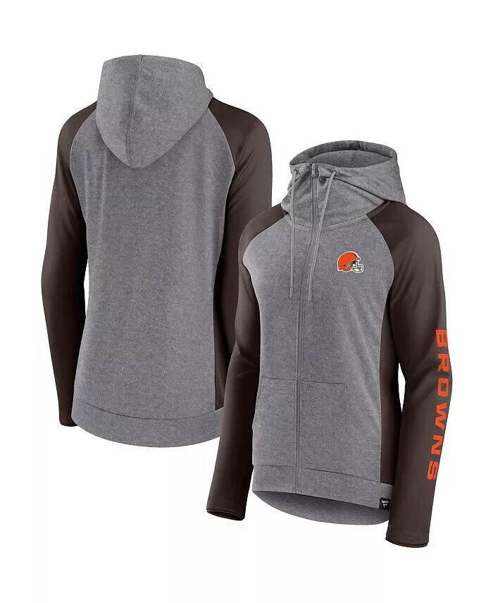 Женская легкая толстовка с капюшоном на молнии во всю длину: Хизер-серый, Колледж-коричневый Cleveland Browns Blind Side Fanatics, серый
Женская легкая толстовка с капюшоном на молнии во всю длину: Хизер-серый, Колледж-коричневый Cleveland Browns Blind Side Fanatics, серый