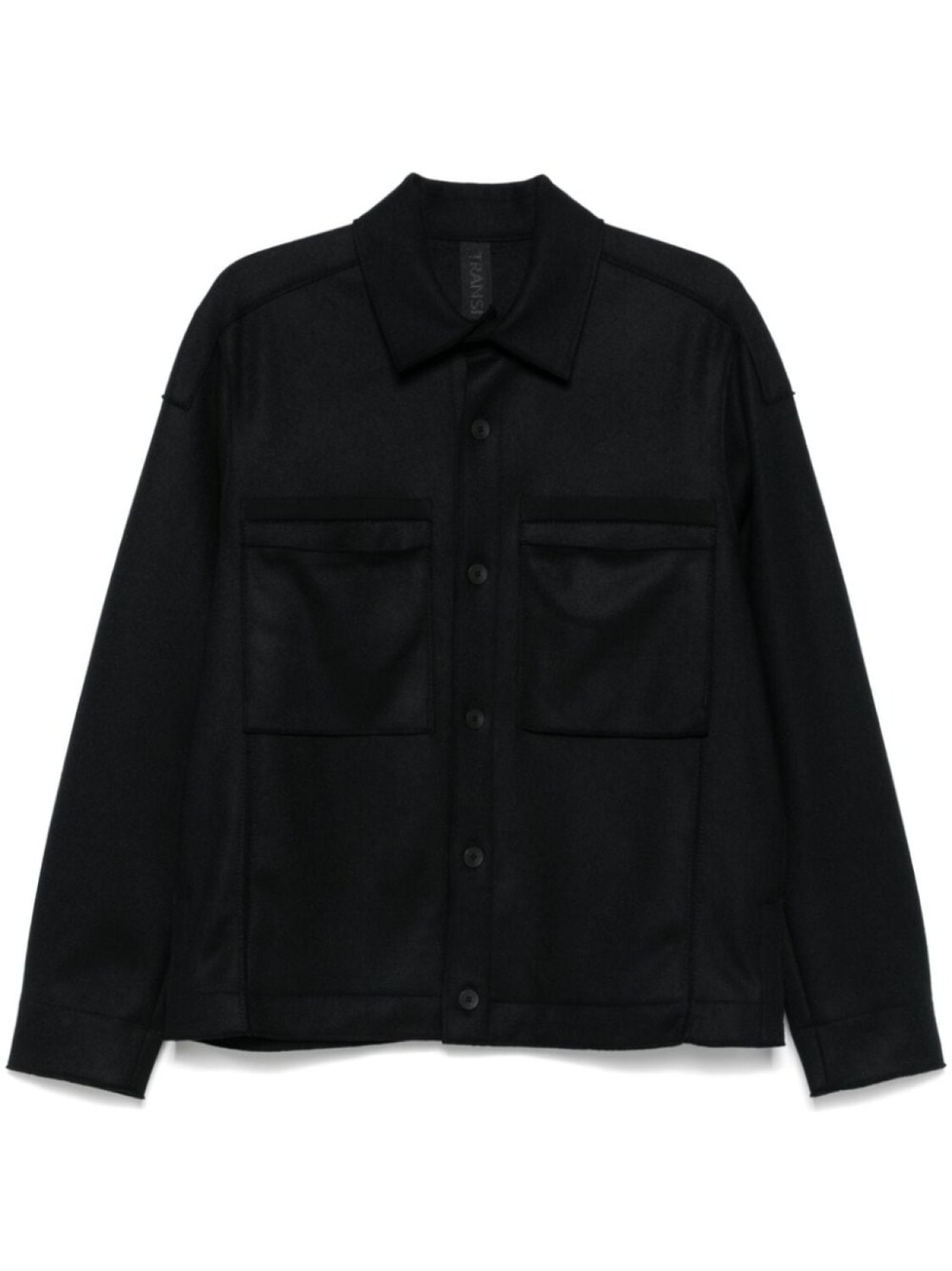 Transit шерстяная рубашка с необработанными краями, черный
Transit шерстяная рубашка с необработанными краями, черный