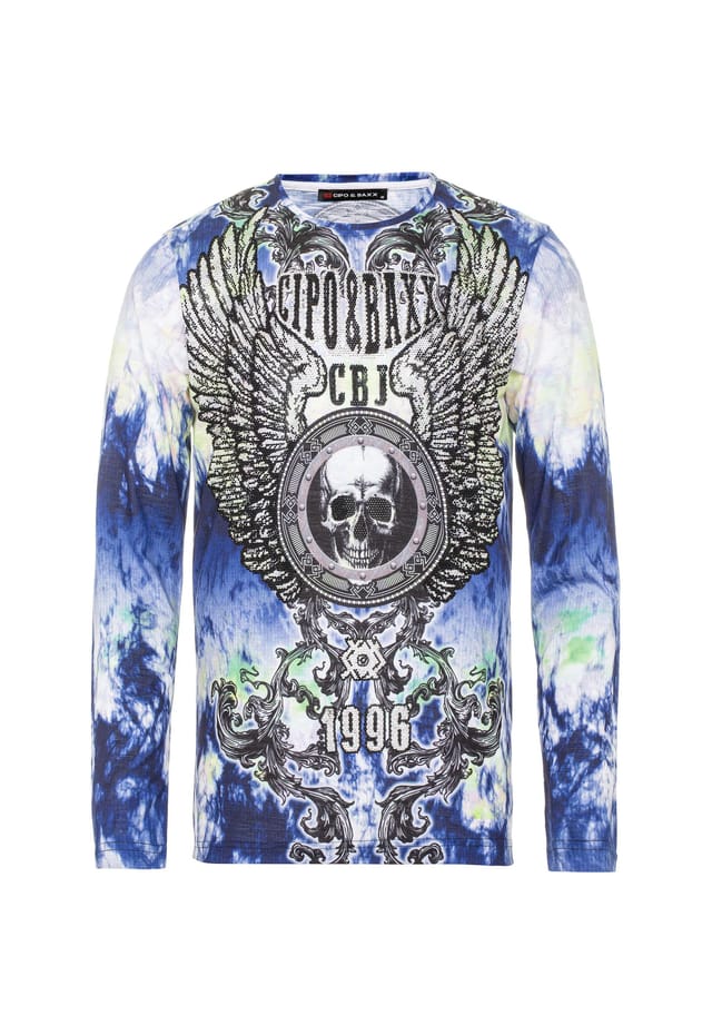 Рубашка с длинными рукавами и модными принтами Cipo & Baxx, синий
Рубашка с длинными рукавами и модными принтами Cipo & Baxx, синий