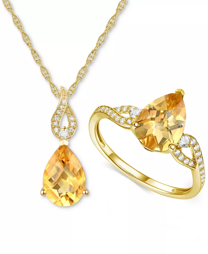 Ожерелье из двух кулонов с аметистом (3-3/8 карата, tw) и выращенным в лаборатории белым сапфиром (1/5 карата, tw) и подходящее к ним кольцо из стерлингового серебра с позолотой 14 карат Macy's, оранжевый
Ожерелье из двух кулонов с аметистом (3-3/8 карата, tw) и выращенным в лаборатории белым сапфиром (1/5 карата, tw) и подходящее к ним кольцо из стерлингового серебра с позолотой 14 карат Macy's, оранжевый
