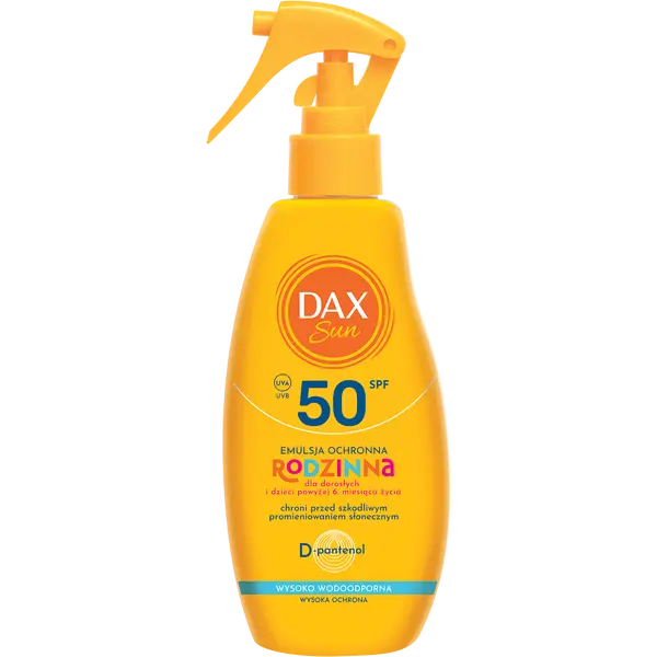 Семейная защитная эмульсия с spf50, 200 мл Dax Sun
Семейная защитная эмульсия с spf50, 200 мл Dax Sun
