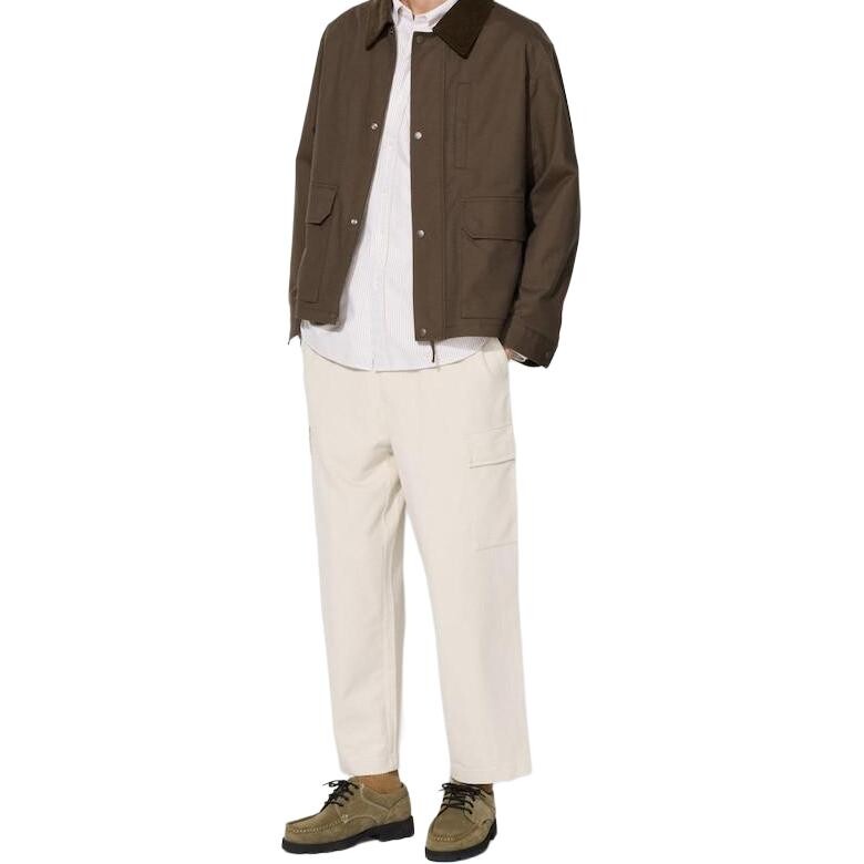 Брюки-карго унисекс молочно-белые Uniqlo, слоновая кость 
Брюки-карго унисекс молочно-белые Uniqlo, слоновая кость