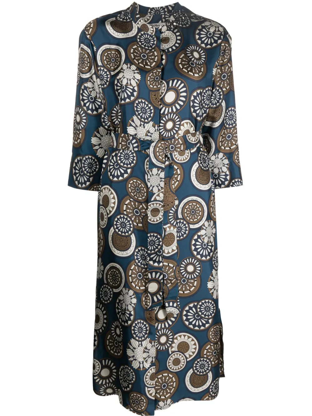 Шелковое платье миди с графичным принтом и поясом 'S Max Mara, черный
Шелковое платье миди с графичным принтом и поясом 'S Max Mara, черный