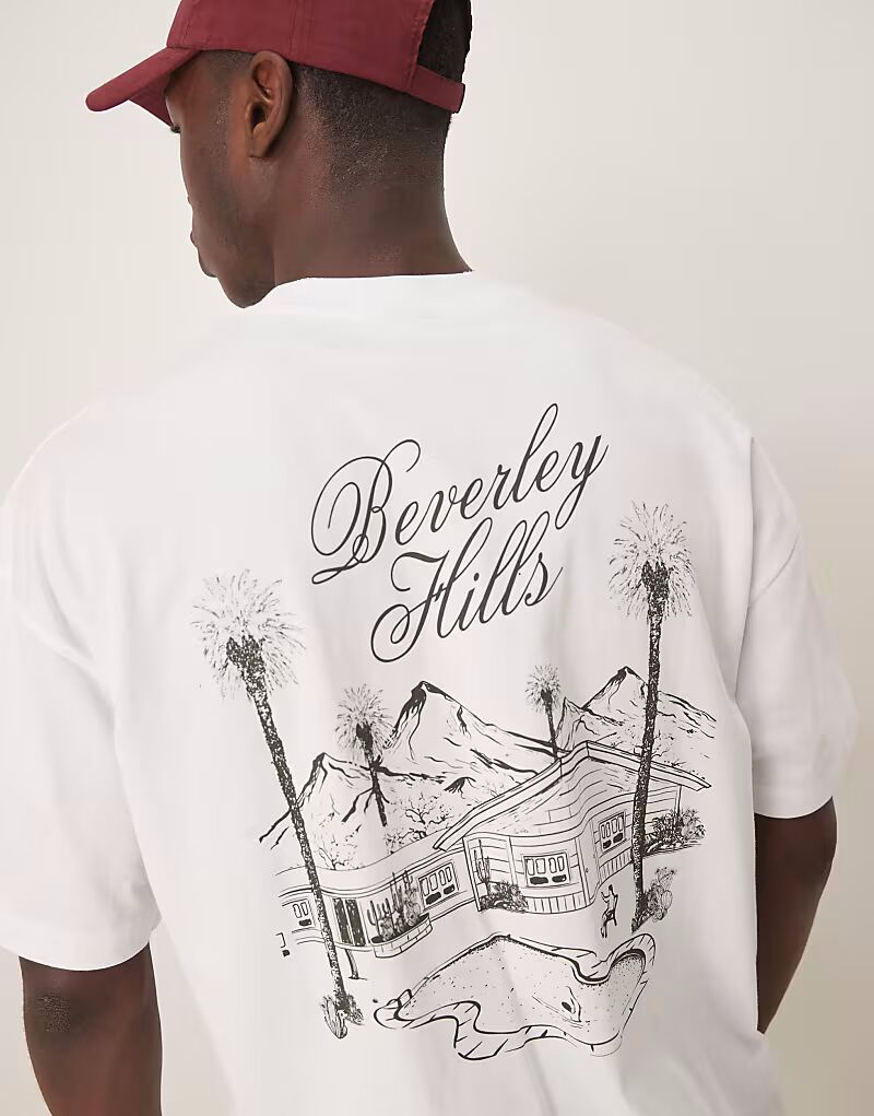 Футболка ASOS DESIGN oversize с принтом Беверли-Хиллз белого цвета
Футболка ASOS DESIGN oversize с принтом Беверли-Хиллз белого цвета