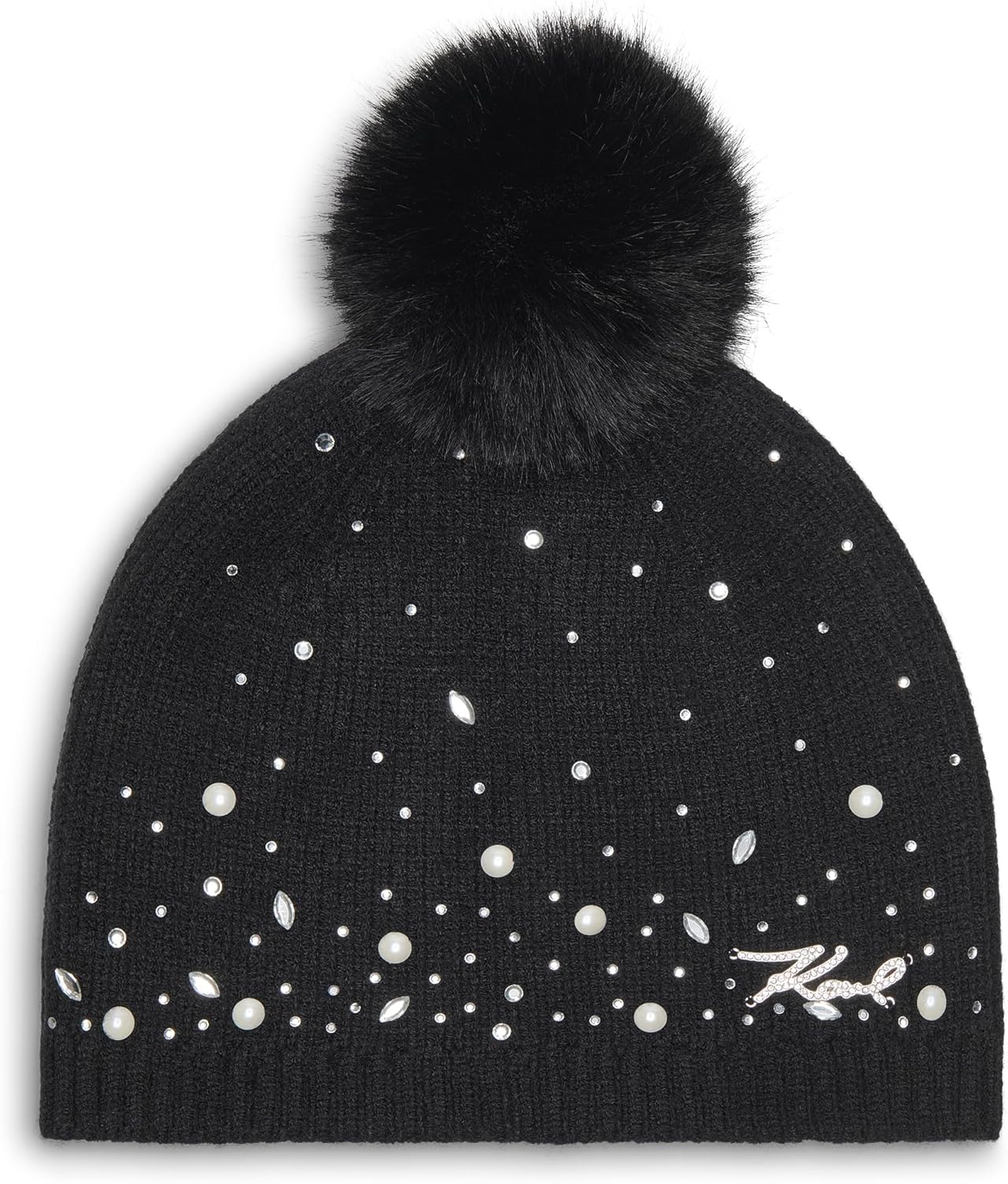 Женская шапка-бини с помпоном из искусственного меха Karl Lagerfeld, украшенная кристаллами и жемчугом, Black
Женская шапка-бини с помпоном из искусственного меха Karl Lagerfeld, украшенная кристаллами и жемчугом, Black