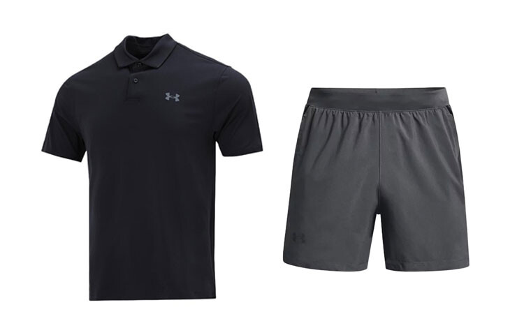 Повседневный спортивный мужской комплект: черный топ + серые шорты Under Armour, черный
Повседневный спортивный мужской комплект: черный топ + серые шорты Under Armour, черный