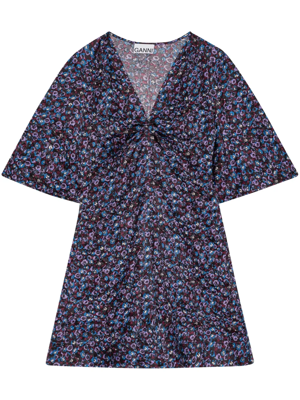 Атласное платье мини с V-образным вырезом GANNI, черный
Атласное платье мини с V-образным вырезом GANNI, черный