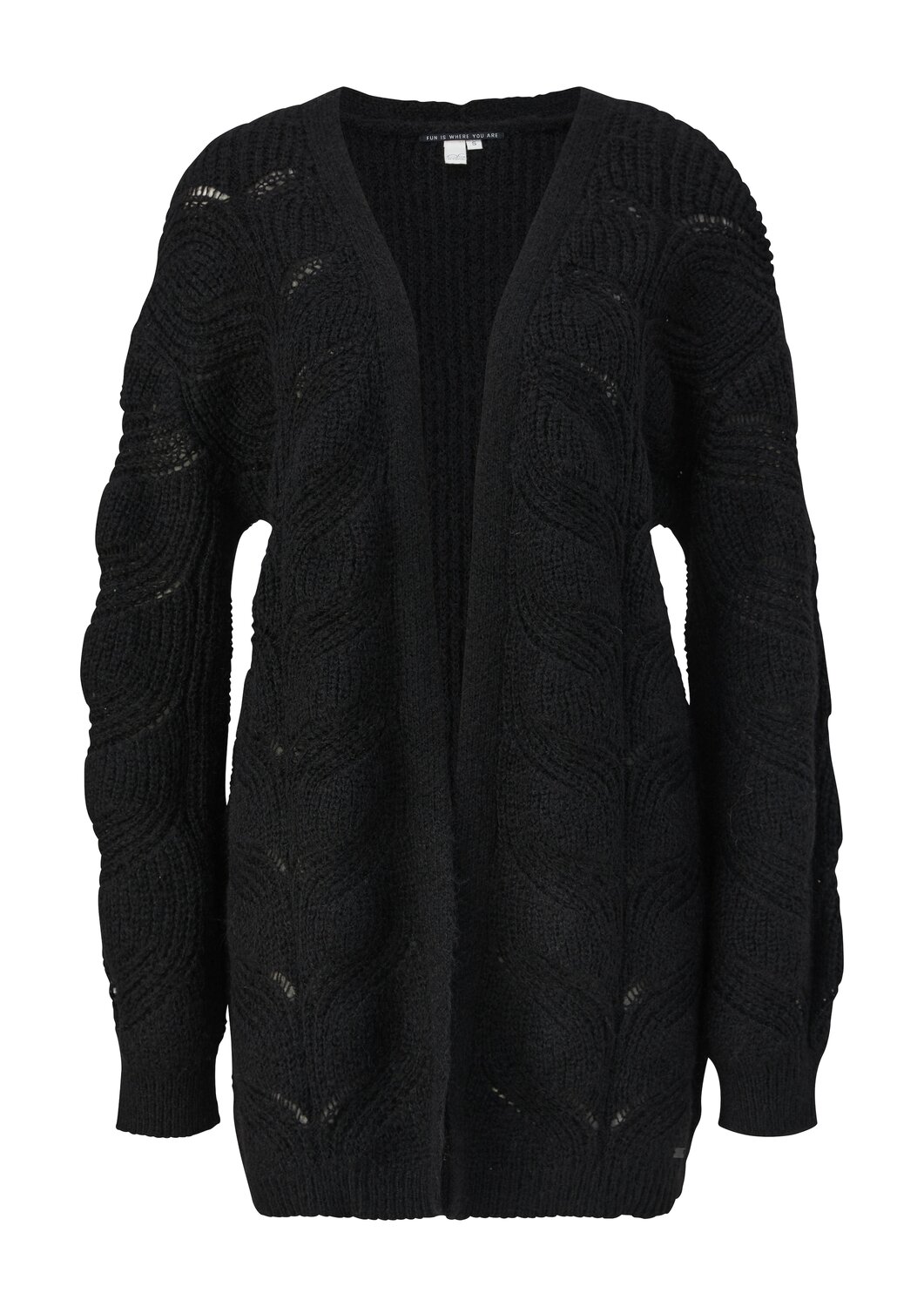 QS Вязаный кардиган в черном цвете
QS Вязаный кардиган в черном цвете