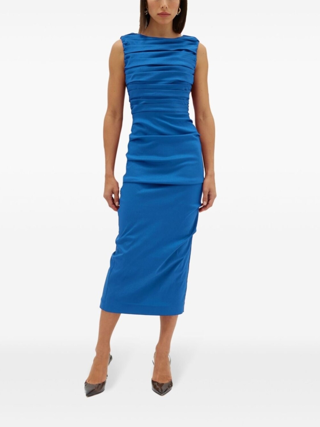 Rachel Gilbert платье Adela с рюшами, синий
Rachel Gilbert платье Adela с рюшами, синий