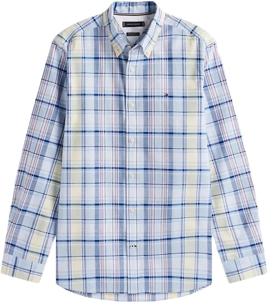 Мужская фирменная рубашка TOMMY HILFIGER с длинным рукавом и застежкой на пуговицы, классического кроя, коллекция 2025 года, Madras Vessel Blue Multi 4706.401.
Мужская фирменная рубашка TOMMY HILFIGER с длинным рукавом и застежкой на пуговицы, классического кроя, коллекция 2025 года, Madras Vessel Blue Multi 4706.401.