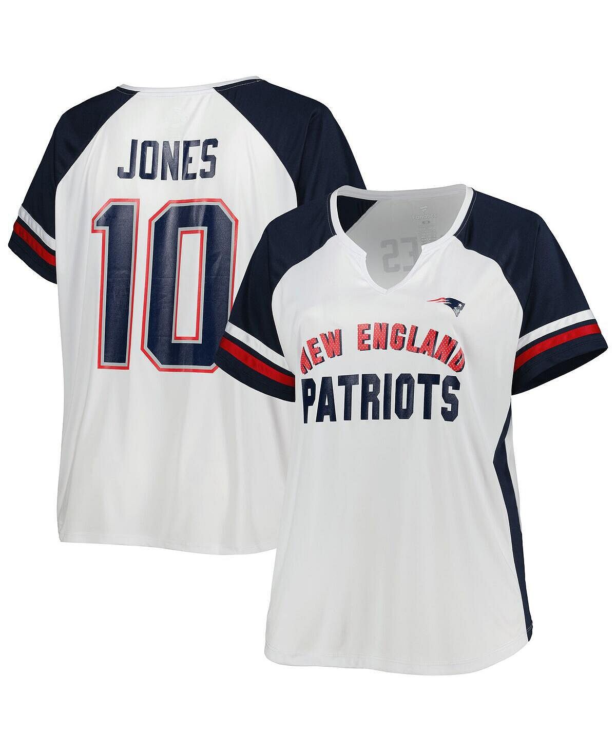 Женская белая футболка Mac Jones New England Patriots размера плюс с вырезом в горловине Profile, белый
Женская белая футболка Mac Jones New England Patriots размера плюс с вырезом в горловине Profile, белый