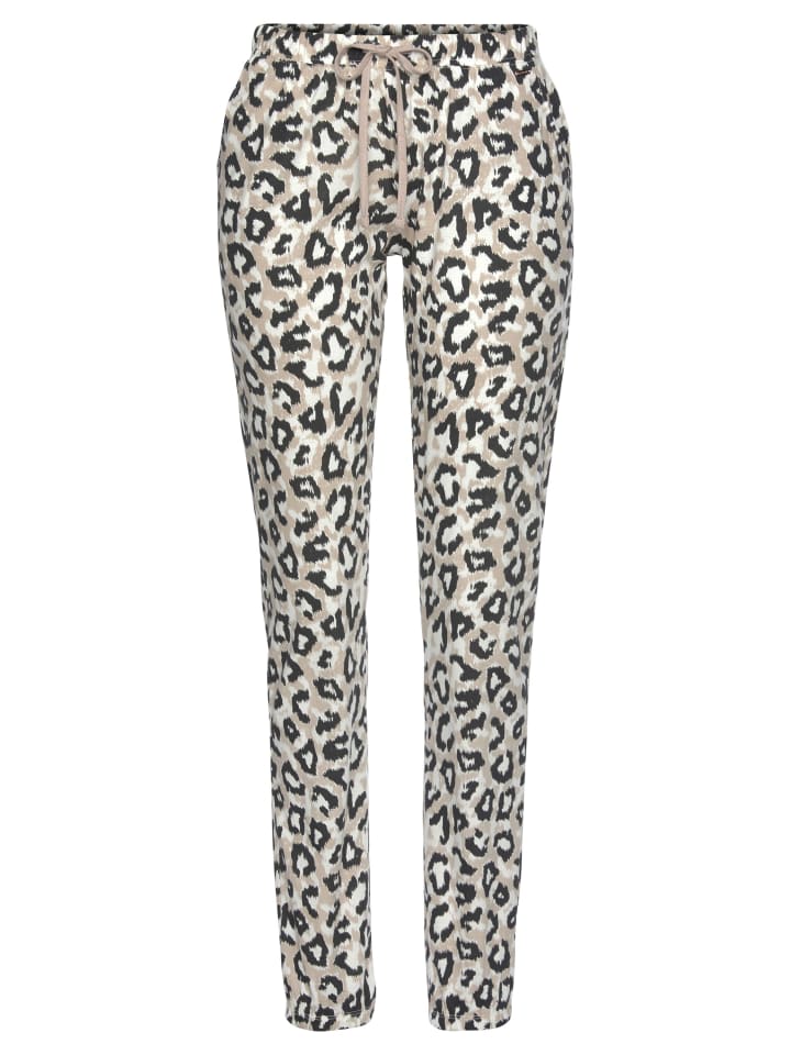 Пижамные штаны в цвете экрю-нуга-черный LASCANA
Пижамные штаны в цвете экрю-нуга-черный LASCANA