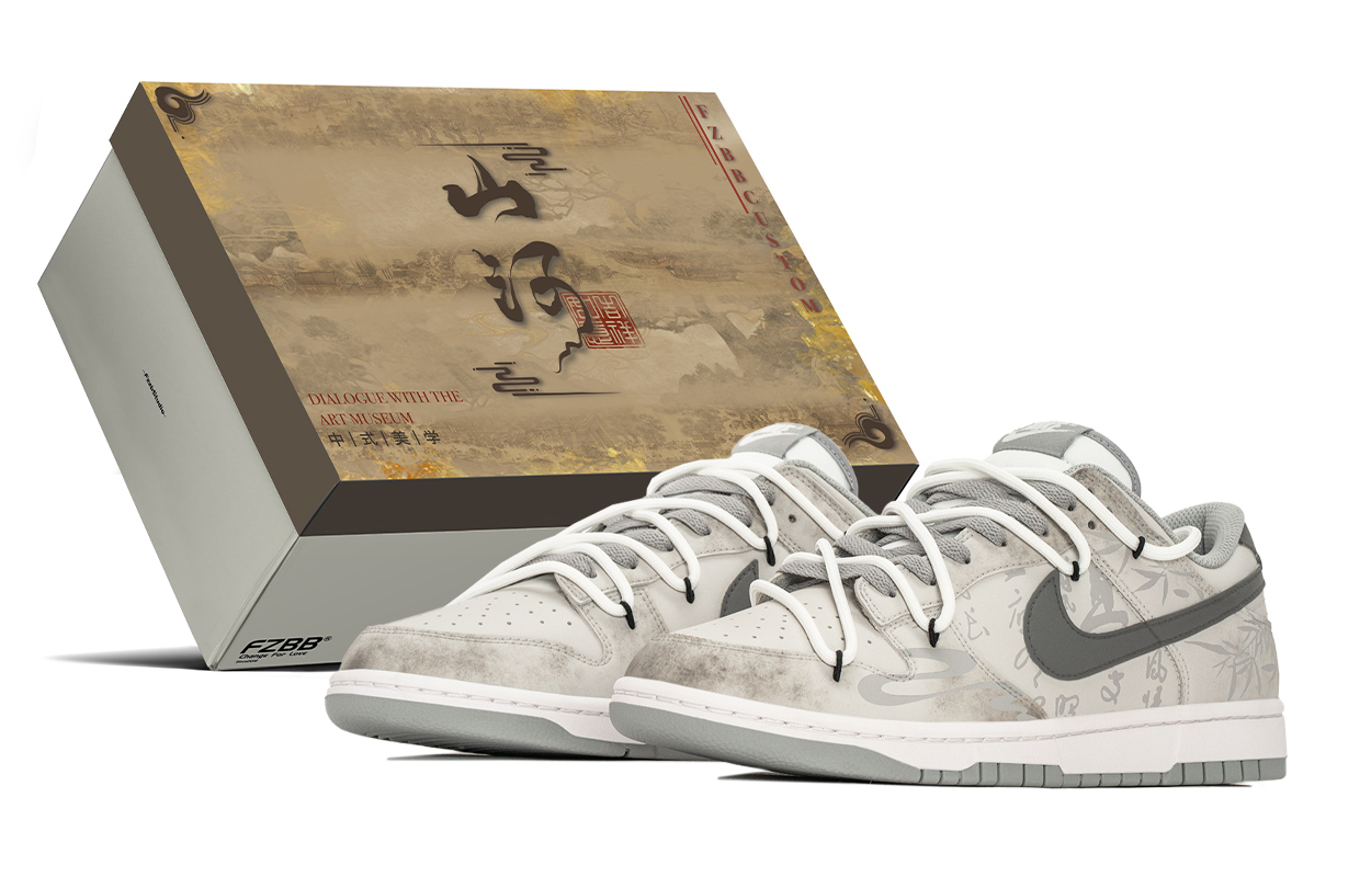 Dunk Chinese Style Ink Wash, специальная коробка, модные универсальные износостойкие низкие скейтерские кроссовки men's Nike, серо-белый
Dunk Chinese Style Ink Wash, специальная коробка, модные универсальные износостойкие низкие скейтерские кроссовки men's Nike, серо-белый