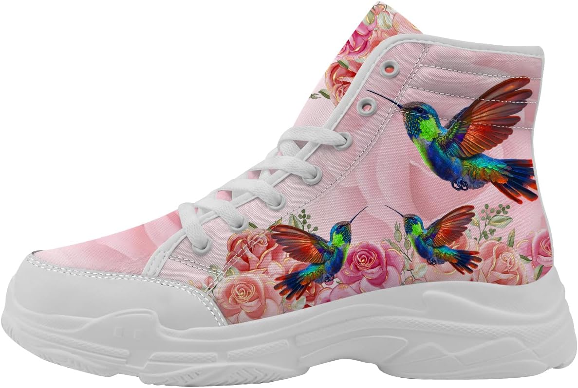 Женские высокие кеды с цветочным колибри, кружевные кроссовки на платформе из холста, подарок для мамы или жены Generic, розовый
Женские высокие кеды с цветочным колибри, кружевные кроссовки на платформе из холста, подарок для мамы или жены Generic, розовый