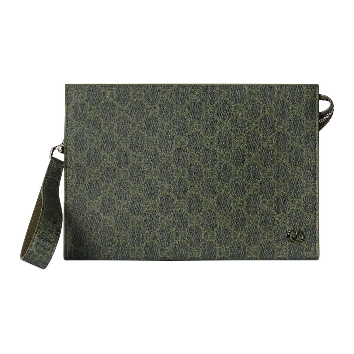 GUCCI Маленький клатч из текстиля с покрытием мужской лесной зеленый
GUCCI Маленький клатч из текстиля с покрытием мужской лесной зеленый