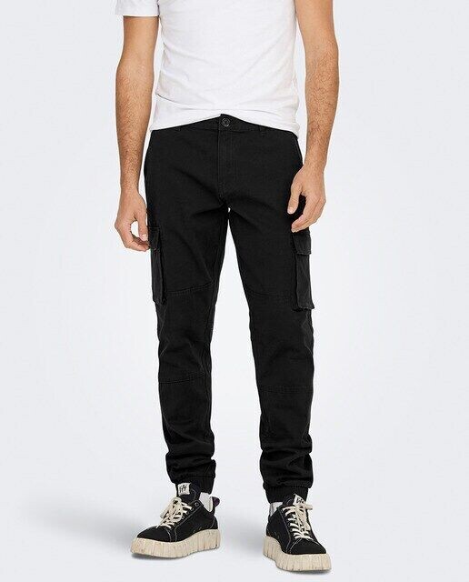 Мужские брюки-карго Only & Sons, черный
Мужские брюки-карго Only & Sons, черный