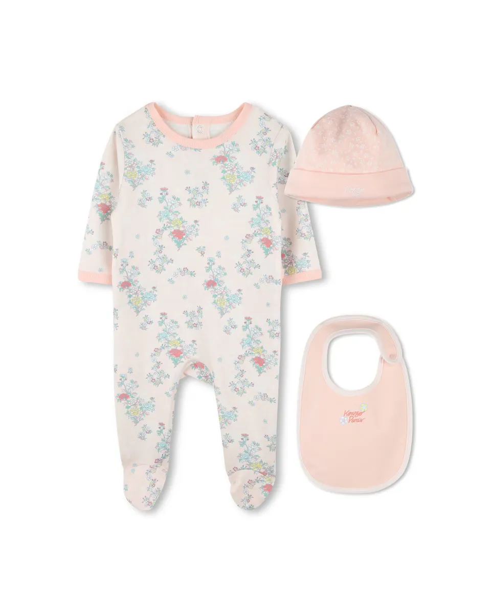Пижама с принтом для девочки с подходящей шапкой и нагрудником Kenzo Kids, натуральный
Пижама с принтом для девочки с подходящей шапкой и нагрудником Kenzo Kids, натуральный
