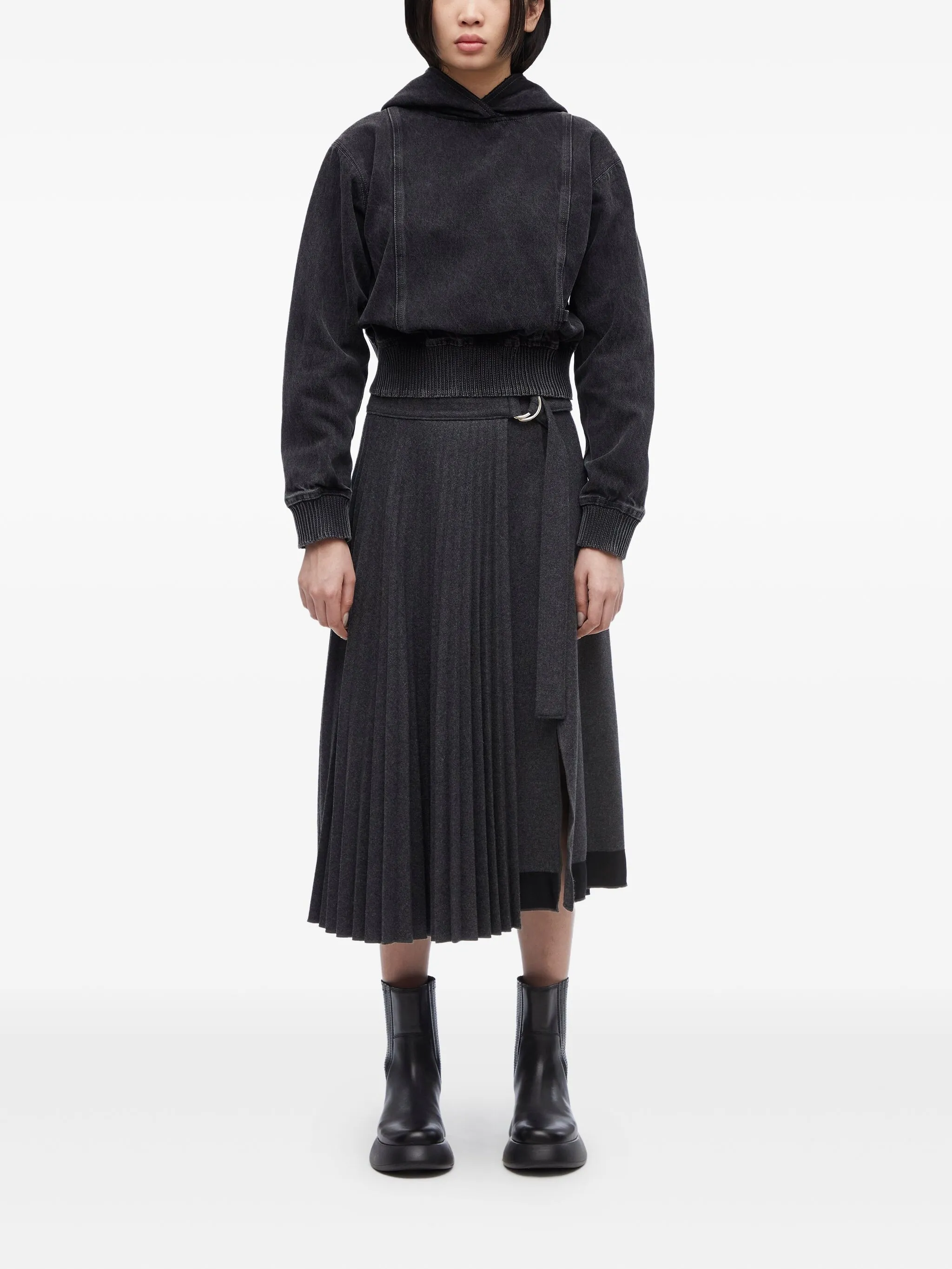 Джинсовое худи с подолом в рубчик 3.1 Phillip Lim, черный
Джинсовое худи с подолом в рубчик 3.1 Phillip Lim, черный